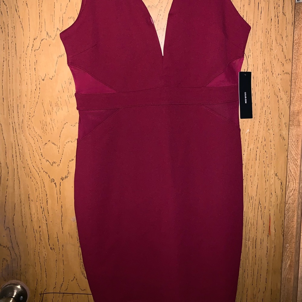 Burgundy dress